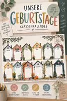 Vorschau - Arbeitsblätter - Geburtstagskalender Unsere Geburtstage Klasse - Deckblatt