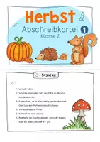Vorschau - Stundenentwürfe - Abschreibkartei Herbst Klasse 2 3 - Abschreibkartei Klasse 2 - Abschreiben Klasse 2 - Abschreibtexte Klasse 2 - Seite 3