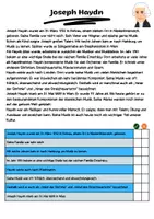 Vorschau - Arbeitsblätter - JosephHaydn Entdecke die Komponisten - Textverständnis - Seite 1
