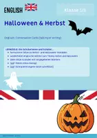 Vorschau - Bildkarten - Englisch Halloween & Herbst Conversation Cards (Klasse 5/6) - Deckblatt