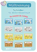 Vorschau - Poster - Mülltrennung im Klassenraum: Schilder & Tafelmaterial (inkl. Silbenschrift) / Klasse 1 - 4 - Deckblatt
