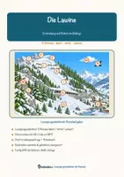 Vorschau - Arbeitsblätter - Die Lawine – Lesespurgeschichte mit Rätselaufgaben (Klasse 8) - Seite 1