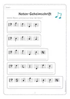 Vorschau - Arbeitsblätter - Notennamen - Notengeheimschrift (Violin- und Bassschlüssel) - Seite 2