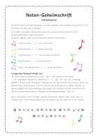 Vorschau - Arbeitsblätter - Notennamen - Notengeheimschrift (advanced) - Seite 1