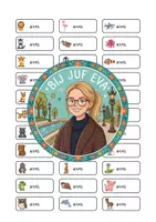 Voorbeeld - Naamkaartjes thema dieren - Voorblad