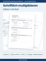 Vorschau - Test - Test - Schriftlich multiplizieren - Test A und B in zwei Stufen - Deckblatt