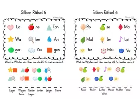 Vorschau - Aufgabenkarten - Silben Lese-Rätsel - Seite 2