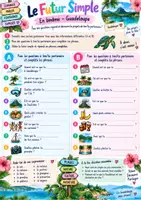 Vorschau - Arbeitsblätter - Le Futur Simple 🌴 – Guadeloupe | Übungen + Partnerarbeit - Seite 1
