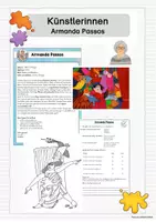 Vorschau - Arbeitsblätter - Künstlerinnen: Armanda Passos - Deckblatt