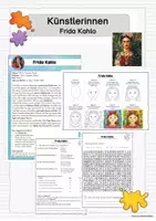 Vorschau - Arbeitsblätter - Künstlerinnen: Frida Kahlo - Deckblatt