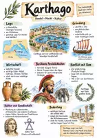 Vorschau - Arbeitsblätter - Lernposter + Arbeitsblätter zum Thema "Karthago" + Lösung & MP3 + Mindmap + Infografik - Deckblatt