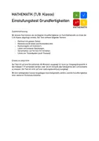 Vorschau - Test - Einstufungstest Grundfertigkeiten Mathematik (7./8. Klasse) - Seite 1