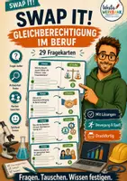 Vorschau - Spiele - 🃏 SwapIt-Kartenspiel: Gleichberechtigung im Beruf – 29 Fragekarten | Lernen mit Bewegung | GeWi Klasse 5–6 - Deckblatt