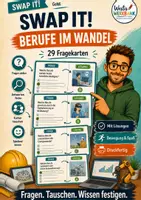 Vorschau - Spiele - 🃏 SwapIt-Kartenspiel: Berufe im Wandel – 29 Fragekarten | Lernen mit Bewegung | GeWi Klasse 5–6 - Deckblatt