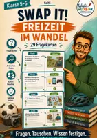 Vorschau - Spiele - 🃏 SwapIt-Kartenspiel: Freizeit im Wandel – 29 Fragekarten | Lernen mit Bewegung | GeWi Klasse 5–6 - Deckblatt