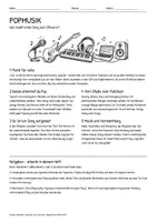 Vorschau - Arbeitsblätter - Lernplakat + Arbeitsblätter zum Thema "Popmusik" + Lösung & MP3 + Mindmap + Infografiken - Seite 1