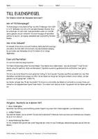Vorschau - Arbeitsblätter - Lernposter + Arbeitsblätter zum Thema "Till Eulenspiegel" + Lösung & MP3 + Mindmap + Infografik - Seite 1
