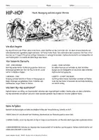Vorschau - Arbeitsblätter - Lernposter + Arbeitsblätter zum Thema "Hip Hop" + Lösung & Fragen & MP3 + Mindmap + Infografiken - Seite 1