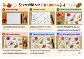 Vorschau - Mal- und Bastelvorlagen - Herbstwind - Kunst Klasse 1, Kunst Klasse 2, Kunst Klasse 3-4 - Seite 3