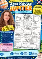 Vorschau - Arbeitsblätter - 🪐 Mein Projekt: JUPITER – Der größte Planet - Deckblatt
