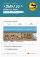 Vorschau - Stationenlernen - KOMPASS 4 Stationenlernen Mathe Größen und Messen mit Lösungen | Klasse 4 BW - Deckblatt