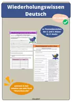 Vorschau - Arbeitsblätter - Wiederholungswissen Deutsch (für 7. und 8. Schulstufe) - Deckblatt