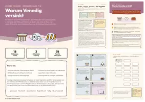 Vorschau - Arbeitsblätter - Mystery Erdkunde: Warum Venedig versinkt – Boden, Meer, Acqua alta, MOSE und Tourismus (Klasse 7–10) - Deckblatt