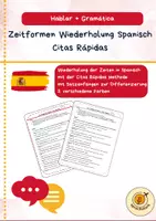 Vorschau - Arbeitsblätter - Tiempos Verbales: Wiederholung der Zeitformen in Spanisch: Citas Rápidas - Deckblatt