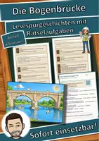 Vorschau - Arbeitsblätter - Die Bogenbrücke – Lesespurgeschichte mit Rätselaufgaben (Klasse 8) - Deckblatt