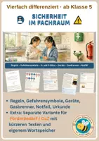 Vorschau - Unterrichtsreihen - Sicherheit im Fachraum – Der Laborführerschein - vierfach differenziert inkl. eigener Förderversion / DaZ-Version - Deckblatt