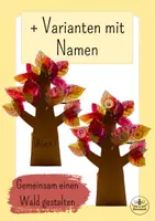 Vorschau - Mal- und Bastelvorlagen - Unser Herbstwald - Kunst und Sachunterricht Herbst Grundschule - basteln Klasse 2, Klasse 3, Klasse 4 - Gemeinschaftsprojekt - Seite 2