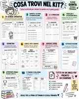 anteprima - Compiti in classe/Test - Matematica Classe Quinta – Attività Prima Settimana di Scuola | Ripasso, Giochi e Sfide | PDF Stampabile - Pagina 1