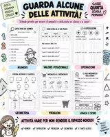 anteprima - Compiti in classe/Test - Matematica Classe Quinta – Attività Prima Settimana di Scuola | Ripasso, Giochi e Sfide | PDF Stampabile - Pagina 3