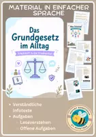 Vorschau - Arbeitsblätter - Grundgesetz & Grundrechte in einfacher Sprache - Deckblatt