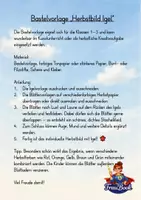 Vorschau - Mal- und Bastelvorlagen - Bastelvorlage „Herbstbild Igel“ – Herbstbasteln Klasse 1–3 - Seite 1