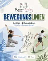 Vorschau - Arbeitsblätter - Bewegungslinien – Menschen in Bewegung zeichnen - Deckblatt