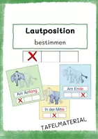 Vorschau - Poster - Lautposition bestimmen (Tafelmaterial) - Elefantenklasse - Deckblatt