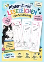 Vorschau - Mal- und Bastelvorlagen - Pfotenstarke Lesezeichen zum Schulanfang – Schwungübungen für die Vorschule & die 1. Klasse - Deckblatt
