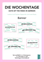 Vorschau - Poster - Banner German/DaZ | Wochentage/Days of the Week - Deckblatt