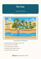 Vorschau - Stationenlernen - Die Oase – Lesespurgeschichte mit Rätselaufgaben (Klasse 8) - Seite 1
