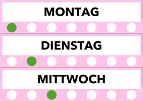 Vorschau - Poster - Flashcards German/DaZ | Wochentage/Days of the Week - Seite 1