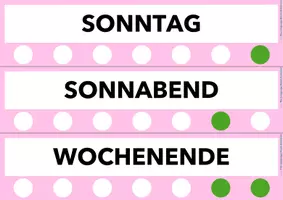Vorschau - Poster - Flashcards German/DaZ | Wochentage/Days of the Week - Seite 3