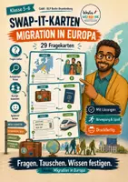 Vorschau - Spiele - 🃏 SwapIt-Kartenspiel: Migration in Europa – 29 Fragekarten | Lernen mit Bewegung | GeWi Klasse 5–6 - Deckblatt
