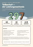 Vorschau - Klassenarbeiten - Teilbarkeit Teiler Vielfache Klassenarbeit Klasse 5/6 — Leistungsnachweis mit Erwartungshorizont, 2 Parallelarbeiten A und B, 40 BE - Seite 1