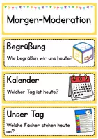 Vorschau - Bildkarten - Moderationsfächer Morgen - Morgenkreis Moderation - Seite 1