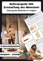 Vorschau - Arbeitsblätter - Anthropogonie (Die Erschaffung des Menschen) - Deckblatt