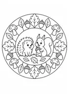 Vorschau - Mal- und Bastelvorlagen - Mandala Herbst / Ausmalen / Bilder Herbst / Kita / Anfangsunterricht - Seite 1