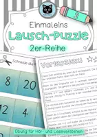 Vorschau - Arbeitsblätter - Lausch-Puzzle | Einmaleins | 2er-Reihe - Deckblatt