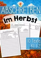Vorschau - Arbeitsblätter - Materialpaket: Abschreibtexte - Im Herbst (Klasse 1-4) - Seite 1