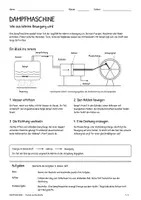Vorschau - Arbeitsblätter - Lernposter & Arbeitsblätter zum Thema "Dampfmaschine" + Lösung & MP3 + Mindmap + Infografiken - Seite 1
